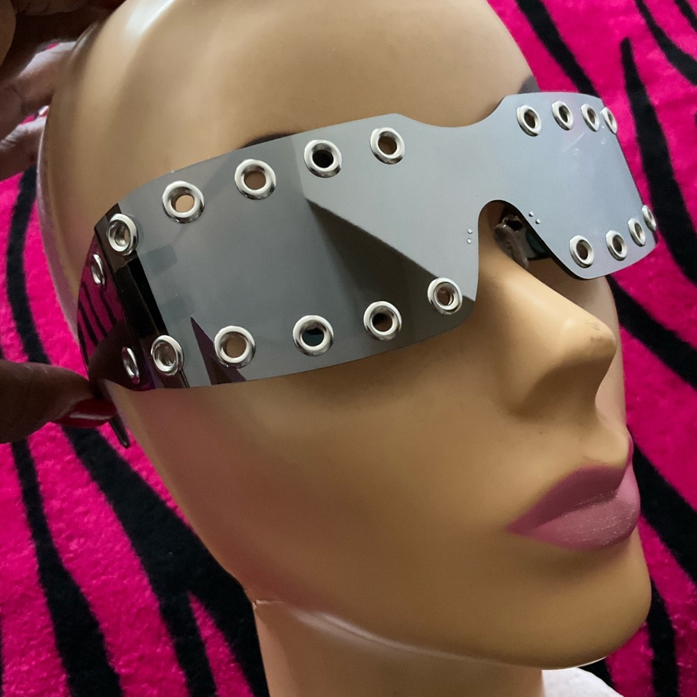 Fashion Nova Silver Futuristic Glasses